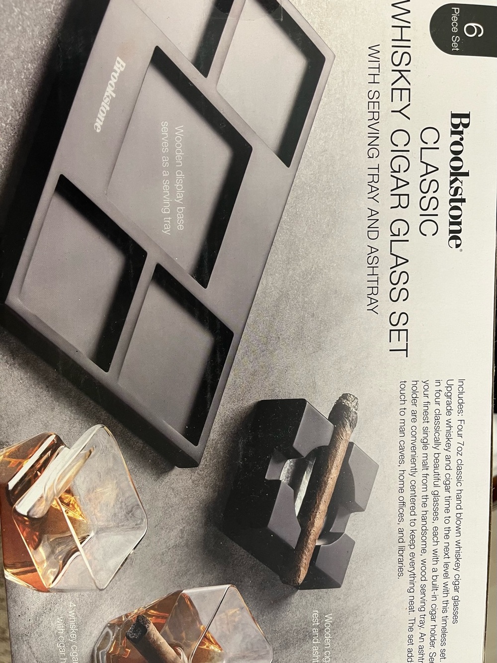 Brookstone Whiskey and cigar glass set for Father’s Day’s